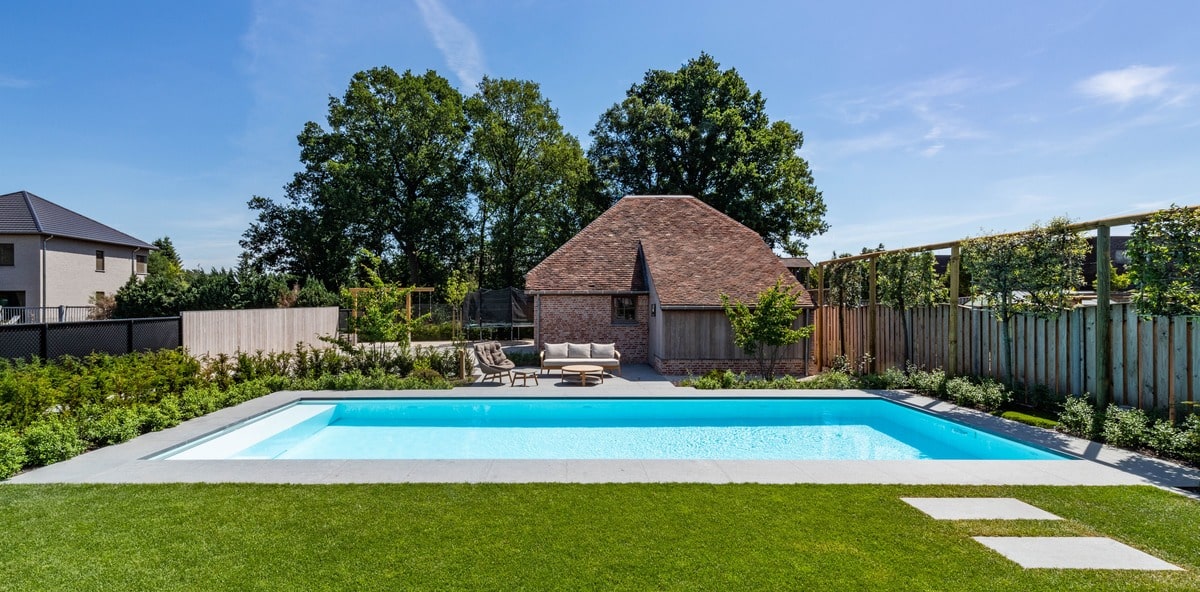 conversie Een bezoek aan grootouders pond Realisatie zwembadaanleg te Neerpelt | Zwembaden Aqua Pura